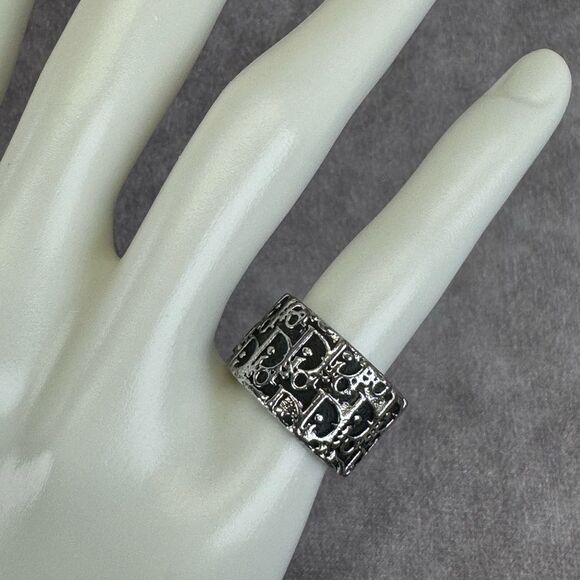 Christian Dior Oblique Trotter 2 Cocktail Ring 6 - Picture 1 of 6